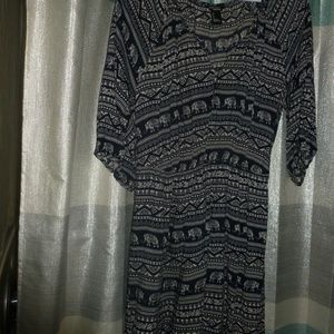 NEW! elephant dress LARGE Forever 21